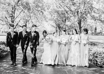 Wedding Party under tree canopy at Cantigny Park, IL ‖ Hazel + Skye » http://www.hazelandskye.com